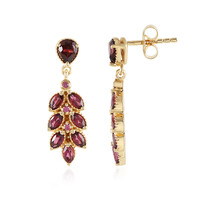 Boucles d'oreilles en argent et Grenat Rhodolite