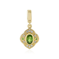 Pendentif en argent et Diopside de Russie