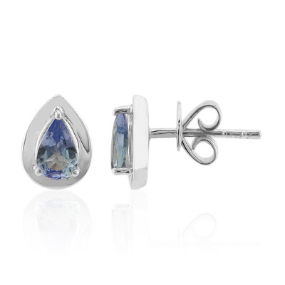 Boucles d'oreilles en argent et Tanzanite non chauffée (Pallanova)