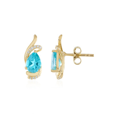 Boucles d'oreilles en argent et Topaze Paraiba