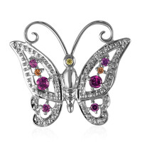 Pendentif en argent et Grenat Rhodolite