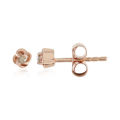 Boucles d'oreilles en argent et Diamant champagne I3