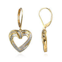 Boucles d'oreilles en laiton et Diamant I3 (I) (Juwelo Style)