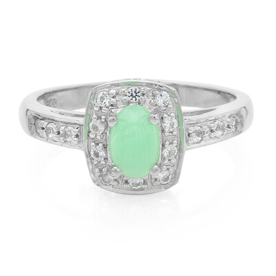 Bague en argent et Chrysoprase impériale