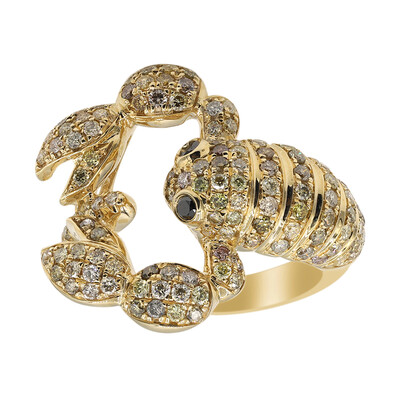 Bague en or et Diamant noir (CIRARI)