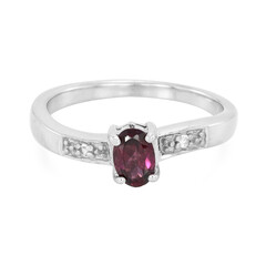 Bague en argent et Rhodolite du Brésil