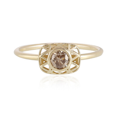 Bague en or et Diamant champagne I2 (Ornaments by de Melo)