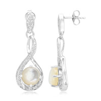 Boucles d'oreilles en argent et Coquillage d'Abalone