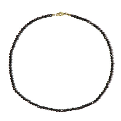 Collier en argent et Spinelle noir