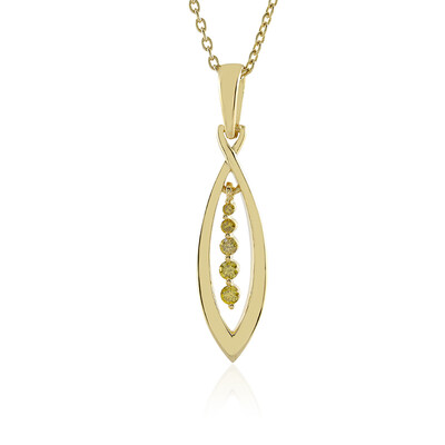 Collier en argent et Diamant jaune I3