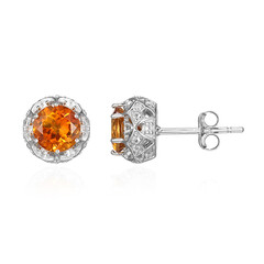 Boucles d'oreilles en argent et Citrine