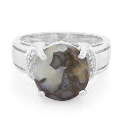 Bague en argent et Quartz Dinosaure