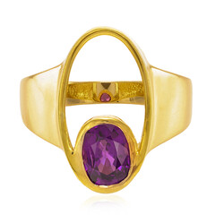 Bague en argent et Grenat magenta