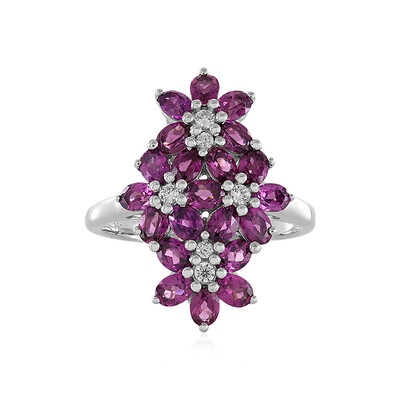 Bague en argent et Grenat Rhodolite