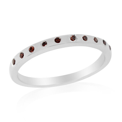 Bague en argent et Diamant rouge I3