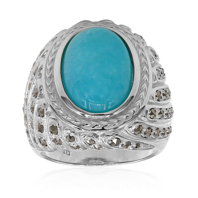 Bague en argent et Amazonite (Annette classic)