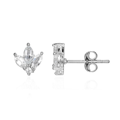 Boucles d'oreilles en argent et Topaze blanche