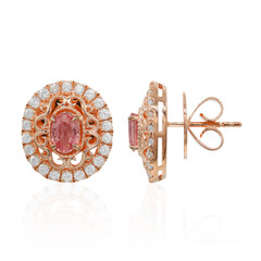 Boucles d'oreilles en argent et Saphir Padparadscha (Dallas Prince Designs)