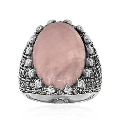 Bague en argent et Quartz rose (Annette classic)