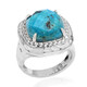 Bague en argent et Turquoise bleue de Mohavie (Faszination Türkis)