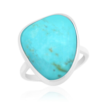 Bague en argent et Turquoise de Kingman (Anne Bever)