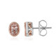 Boucles d'oreilles en argent et Morganite (Gems en Vogue)