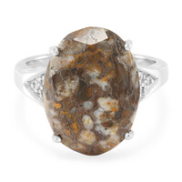 Bague en argent et Quartz Dinosaure