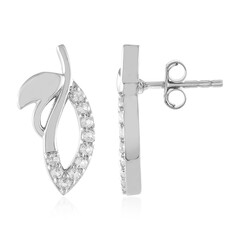 Boucles d'oreilles en argent et Topaze blanche