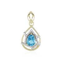 Pendentif en or et Topaze bleu Suisse (Adela Gold)