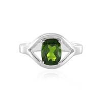 Bague en argent et Diopside de Russie