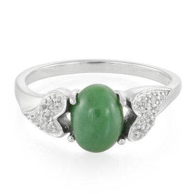 Bague en argent et Chrysoprase impériale