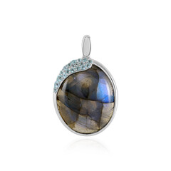 Pendentif en argent et Labradorite bleue de Maniry (KM by Juwelo)