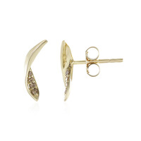 Boucles d'oreilles en or et Diamant champagne I2 (de Melo)