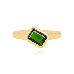 Bague en argent et Diopside de Russie