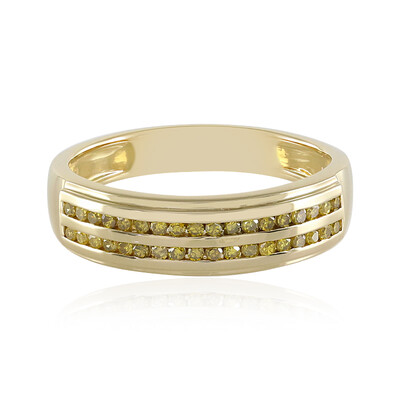 Bague en argent et Diamant jaune I2