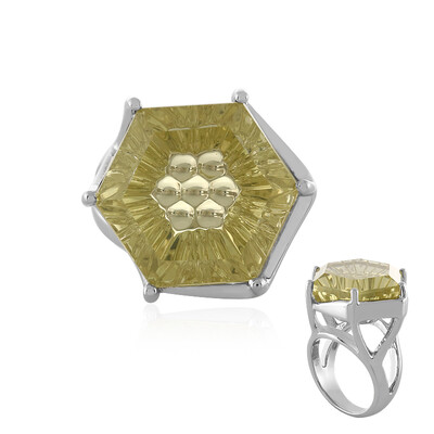 Bague en argent et Quartz citron