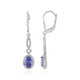 Boucles d'oreilles en argent et Tanzanite