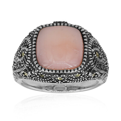 Bague en argent et Opale rose (Annette classic)