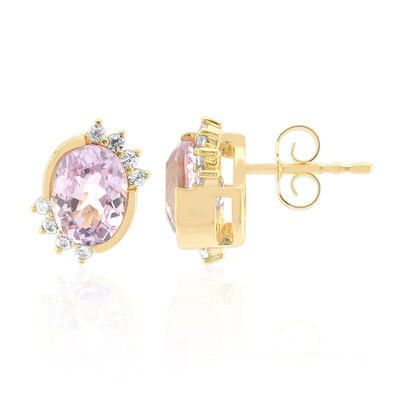 Boucles d'oreilles en or et Kunzite de Patroke