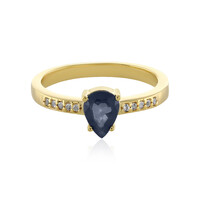 Bague en argent et Saphir bleu