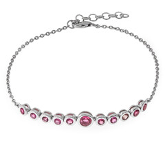 Bracelet en argent et Tourmaline rose