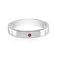 Bague en argent et Spinelle rouge noble