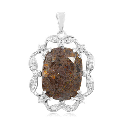 Pendentif en argent et Quartz Dinosaure