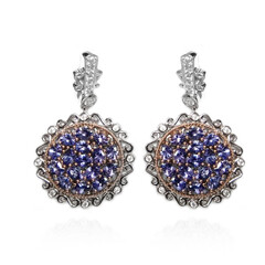 Boucles d'oreilles en argent et Tanzanite (Dallas Prince Designs)