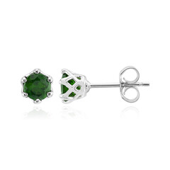 Boucles d'oreilles en argent et Diopside de Russie