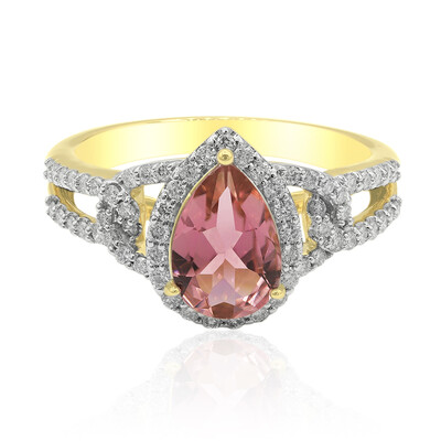 Bague en or et Tourmaline rose du Brésil  (Annette)