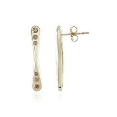 Boucles d'oreilles en or et Diamant champagne I1 (de Melo)