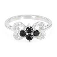 Bague en argent et Spinelle noir