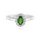 Bague en argent et Diopside de Russie