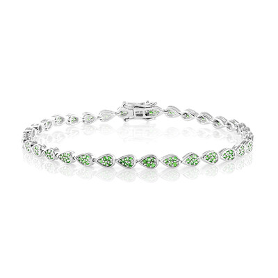 Bracelet en argent et Grenat Tsavorite